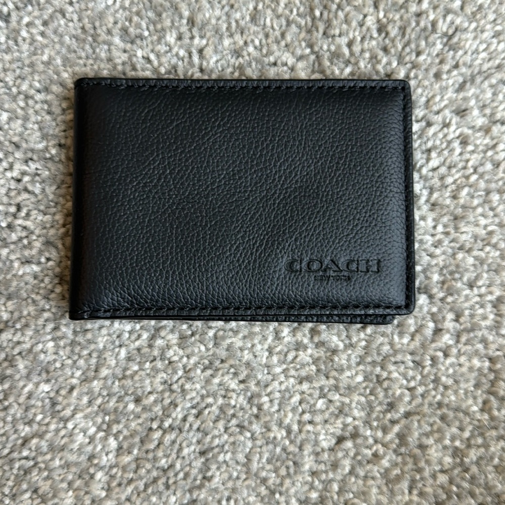 Coach leather card wallet